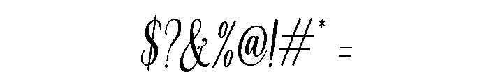 Alyora Script Condensed Font OTHER CHARS