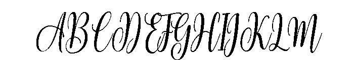 Alyora Script Condensed Font UPPERCASE