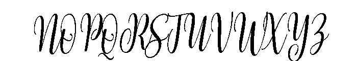 Alyora Script Condensed Font UPPERCASE