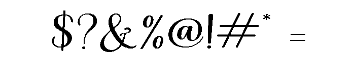 Alyora Script Expanded Font OTHER CHARS