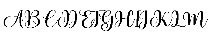 Alyora Script Expanded Font UPPERCASE