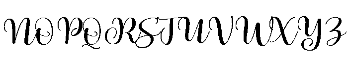 Alyora Script Expanded Font UPPERCASE