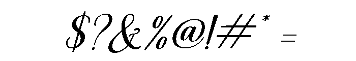 Alyora Script SemExp Slant Font OTHER CHARS
