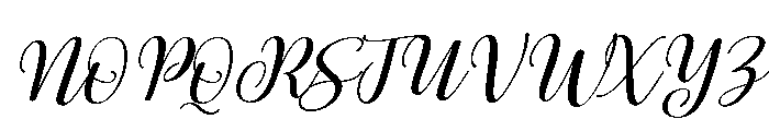 Alyora Script SemExp Slant Font UPPERCASE