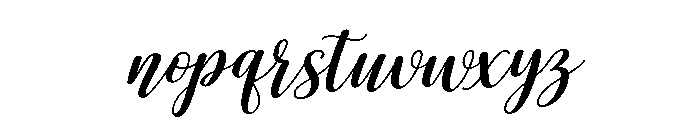 Alyora Script SemExp Slant Font LOWERCASE