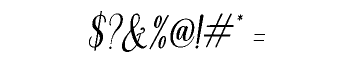 Alyora Script Semi Condensed Font OTHER CHARS
