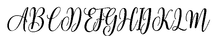 Alyora Script Semi Condensed Font UPPERCASE