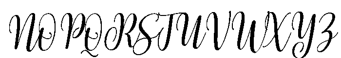 Alyora Script Semi Condensed Font UPPERCASE