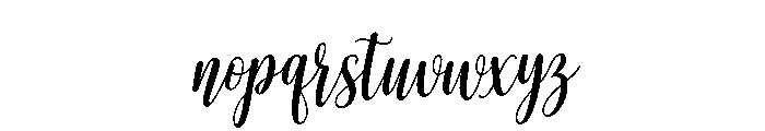 Alyora Script Semi Condensed Font LOWERCASE