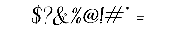 Alyora Script Semi Expanded Font OTHER CHARS