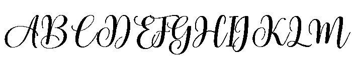 Alyora Script Semi Expanded Font UPPERCASE