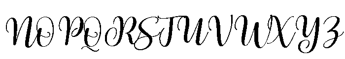 Alyora Script Semi Expanded Font UPPERCASE