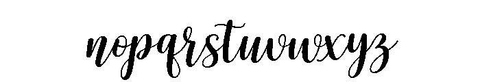 Alyora Script Semi Expanded Font LOWERCASE