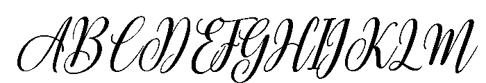 Alyora Script SemiCond Slant Font UPPERCASE
