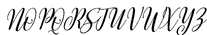 Alyora Script SemiCond Slant Font UPPERCASE