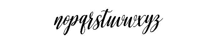 Alyora Script SemiCond Slant Font LOWERCASE