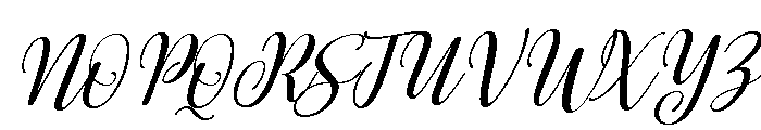 Alyora Script Slanted Font UPPERCASE