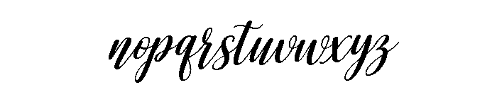 Alyora Script Slanted Font LOWERCASE
