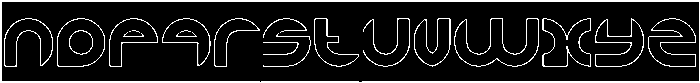 ALEXANDRA-HOLLOW-INVERSE otf (400) Font LOWERCASE