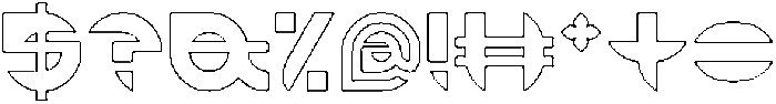 ALEXANDRA-HOLLOW otf (400) Font OTHER CHARS