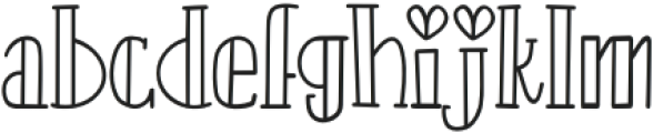 ALOHA Outline otf (400) Font LOWERCASE