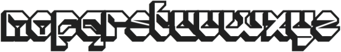 Alacus Extrude Left otf (400) Font LOWERCASE