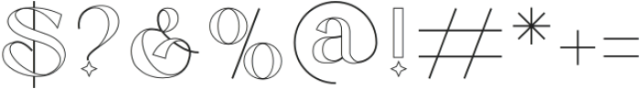 Alala Outline otf (400) Font OTHER CHARS