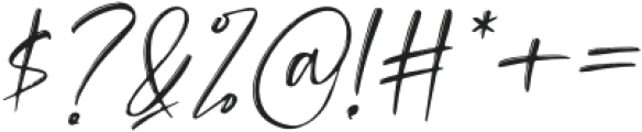 Alamsyah Italic otf (400) Font OTHER CHARS