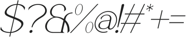 Alasika Italic otf (400) Font OTHER CHARS