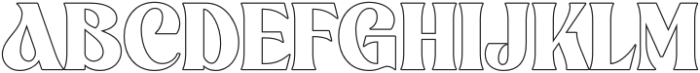 Albarco Outline otf (400) Font UPPERCASE