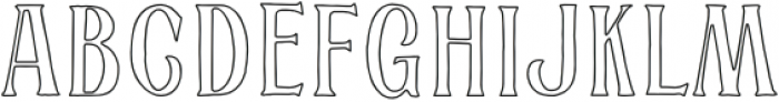 Alburgone Outline otf (400) Font LOWERCASE