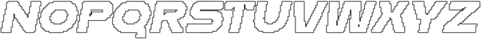 Aldercy Pixel Outline otf (400) Font UPPERCASE