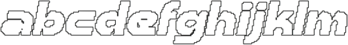 Aldercy Pixel Outline otf (400) Font LOWERCASE