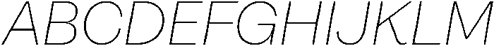Alecrim ExtraLight It otf (200) Font UPPERCASE