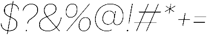 Alecrim Thin It otf (100) Font OTHER CHARS