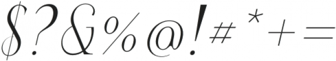 Aleesya Serif ExtraLightItalic otf (200) Font OTHER CHARS
