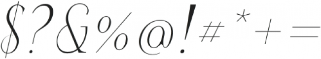 Aleesya Serif ThinItalic otf (100) Font OTHER CHARS