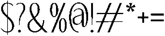 Alestiqua Regular otf (400) Font OTHER CHARS
