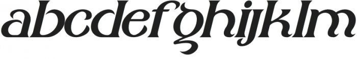 Aletriat Italic otf (400) Font LOWERCASE