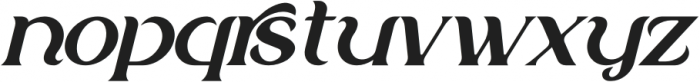 Aletriat Italic otf (400) Font LOWERCASE