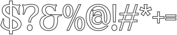 Alfena Outline otf (400) Font OTHER CHARS