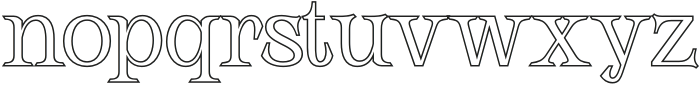 Alfena Outline otf (400) Font LOWERCASE