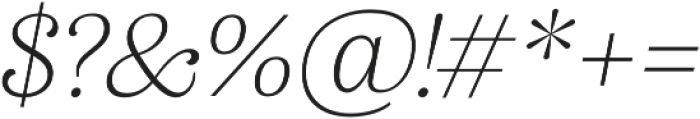 Alga Extralight Italic otf (200) Font OTHER CHARS
