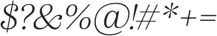 Alga Light Italic otf (300) Font OTHER CHARS