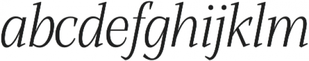 Alga Light Italic otf (300) Font LOWERCASE