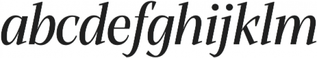 Alga Medium Italic otf (500) Font LOWERCASE