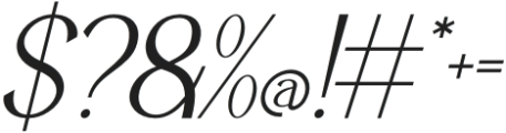 Algiesa Italic otf (400) Font OTHER CHARS