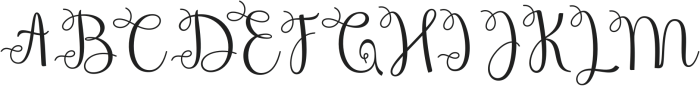 Aligatos Regular otf (400) Font UPPERCASE