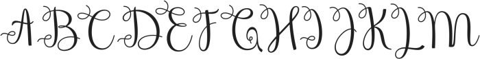 Aligatos Regular ttf (400) Font UPPERCASE