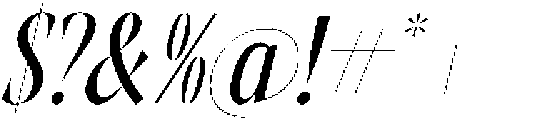 Aligner Italic Italic otf (400) Font OTHER CHARS